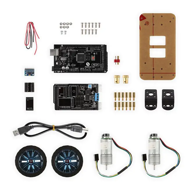 SainSmart Upgraded Smart Robot Car Kit with Mega InstaBots V4 Kit with Bluetooth Module, for Arduino - 1